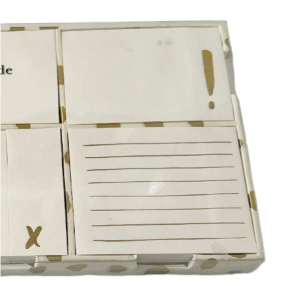 NEW ♠️Kate Spade New York ♠️ GOLD FLAMINGO DOT Sticky Note Set 🌟🌟🌟